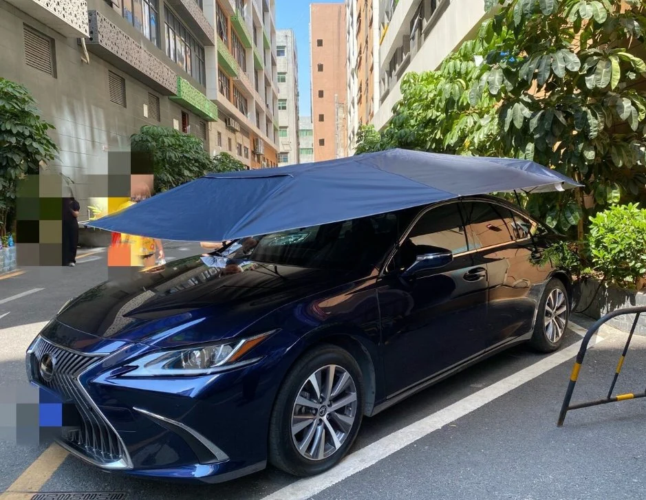 4.6 4.8m 5.2m Newest Fully Automatic Remote Control Outdoor Car Vehicle Tent Umbrella Car Shade Sunshade Cover Outdoor Car Cover