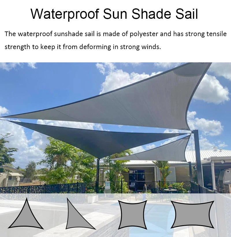 Heavy Duty Outdoor Garden Triangle Square Rectangle Commercial Waterproof Sun Shade Sail